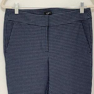 Loft Marissa style Ankle Trousers, Sz 6, Checkered Blue, Gray and Black